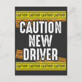 新しい運転免許証の運転に注意 ポストカード (正面)