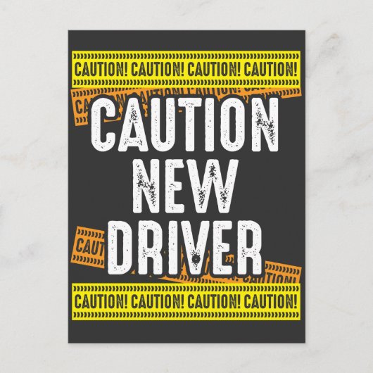 新しい運転免許証の運転に注意 ポストカード (正面)