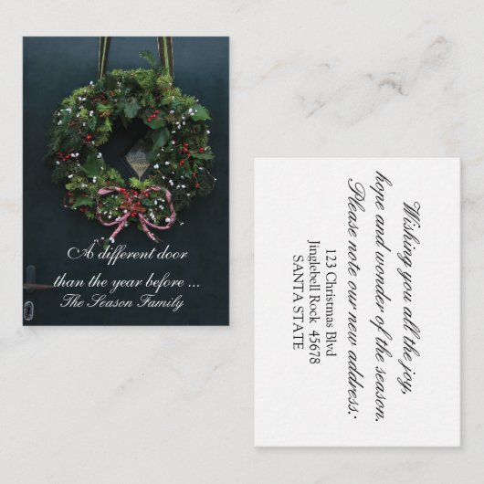 新しい違う住所 エンクロージャーカード (正面/裏面)