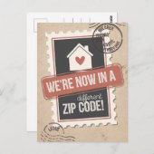 新しい郵便番号ホームの引越し案内はがき ポストカード (正面/裏面)