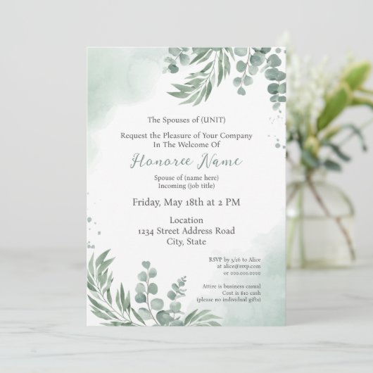 新しい配偶者ウェルカムデジタルダウンロード水色 招待状 (スタンド正面)