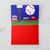 新しい野球のハッピーバースデーカード カード (内部)