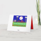 新しい野球のバースデー・カードはギフトを遊ばします カード (裏面)