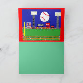 新しい野球のバースデー・カードはギフトを遊ばします カード (内部)