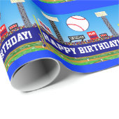 新しい野球の誕生日の包装紙のギフト ラッピングペーパー (ロールコーナー)