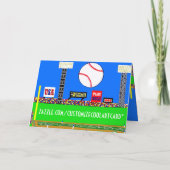 新しい野球は芸術の空白のなカードか招待状を遊ばします 招待状 (裏面)