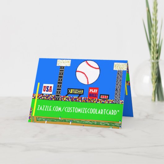 新しい野球は芸術の空白のなカードか招待状を遊ばします 招待状 (裏面)