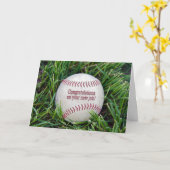 新しい野球コーチに祝辞を述べる カード (黄色い花)