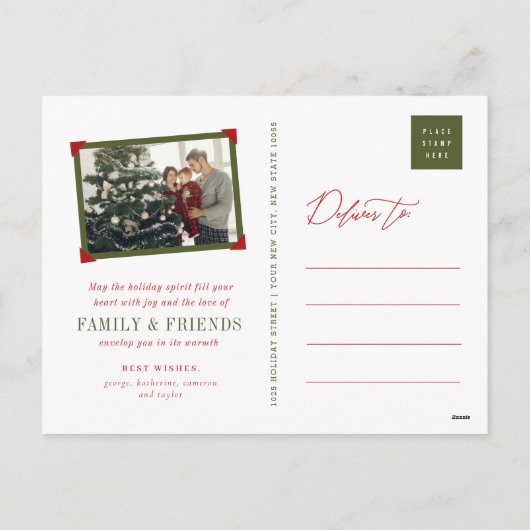 新しい鍵休日の引越し案内はがき シーズンポストカード (裏面)