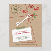 新しい鍵休日の引越し案内はがき シーズンポストカード (正面)