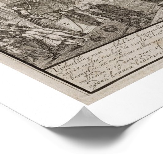 新しい長い消防用ホースがいかに可能かを示すイラストレーション ポスター (角)