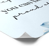 新しい開始の青いフローラ やる気を起こさせる ポスター (角)