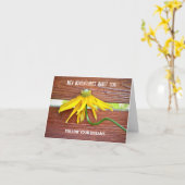 新しい開始カード カード (黄色い花)