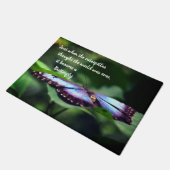 新しい開始バタフライ感動的引用文 ドアマット (アングル)