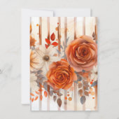 新しい開始ブライダルシャワーフローラオープンブック 招待状 (裏面)