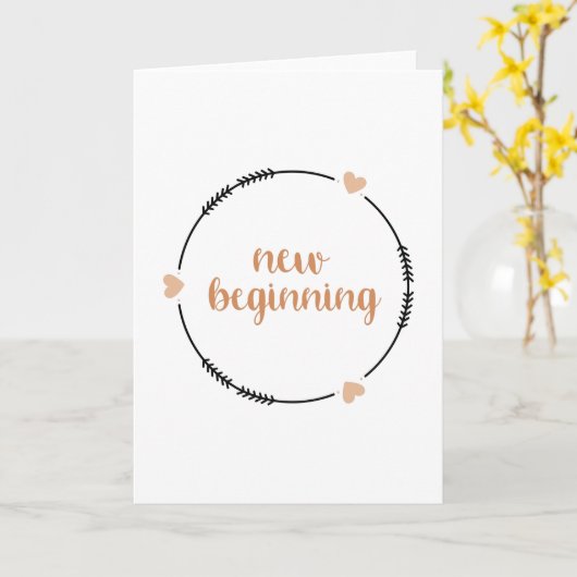 新しい開始日 カード (黄色い花)