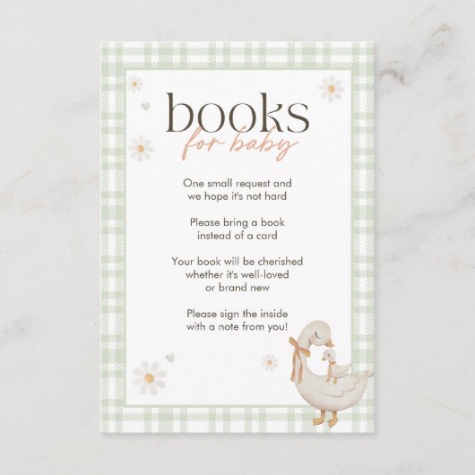 新しい間抜けガチョウのベビー エンクロージャーカード (正面)