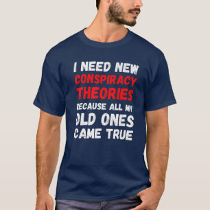新しい陰謀理論を守るおもしろいが Tシャツ