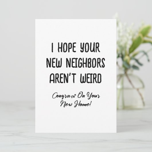 新しい隣人が来ないといいな、風変わりギフトおもしろい シーズンカード (スタンド正面)