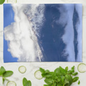 新しい雪と雲でパイクピーク キッチンタオル (折り畳み)