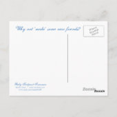 新しい雪の友達を作ろう - 赤ちゃんの足跡の雪だるま ポストカード (裏面)