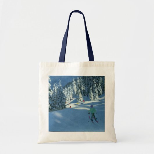 新しい雪Morzineフランス トートバッグ (正面)
