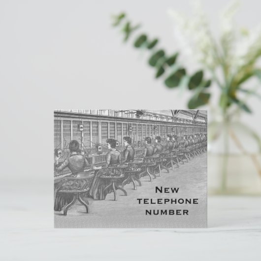 新しい電話番号の発表 案内状 (スタンド正面)