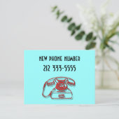 新しい電話番号 ポストカード (スタンド正面)