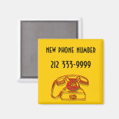 新しい電話番号 マグネット (正面/裏面)