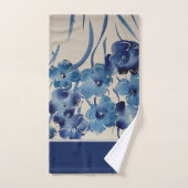 新しい青いケシのタオルセット バスタオルセット (ハンドタオル)