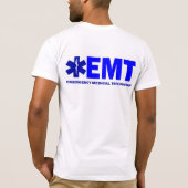 新しい青教養があるEMTの義務スタイルのワイシャツ Tシャツ (裏面)