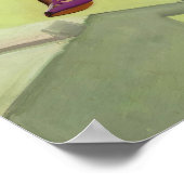 新しい靴を試す女性のピン留め ポスター (角)