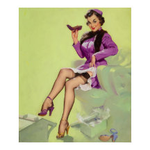 新しい靴を試す女性のピン留め