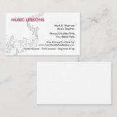新しい音楽のレッスンの名刺 名刺 (正面/裏面)
