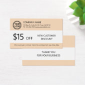 新しい顧客割引クーポンカード (デスク)
