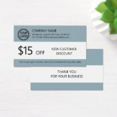 新しい顧客割引クーポンカード (デスク)