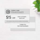 新しい顧客割引クーポンカード (デスク)