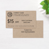 新しい顧客割引クーポンカード (デスク)