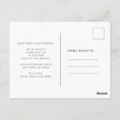 新しい首の森の動く発表はがき ポストカード (裏面)