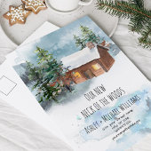 新しい首の森の動く発表はがき 案内ポストカード