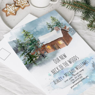 新しい首の森の動く発表はがき 案内ポストカード