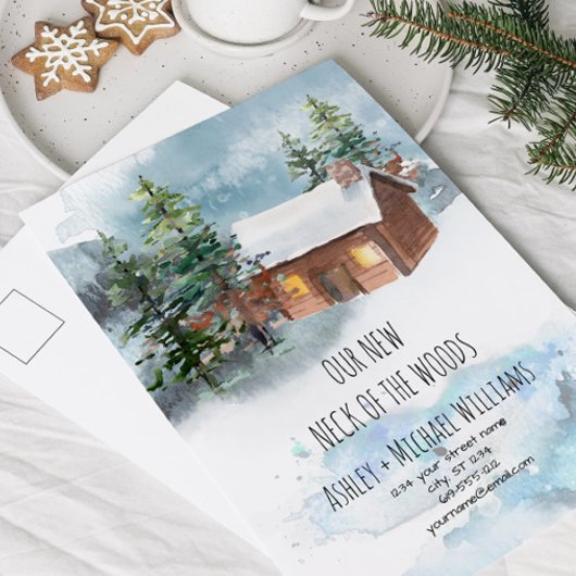 新しい首の森の動く発表はがき 案内ポストカード