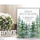 新しい首の森の松の木が動く 案内ポストカード