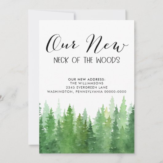 新しい首の森の松の木 案内状 (正面)