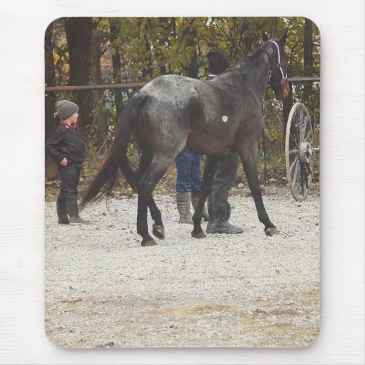 新しい馬を手に入れる マウスパッド (正面)