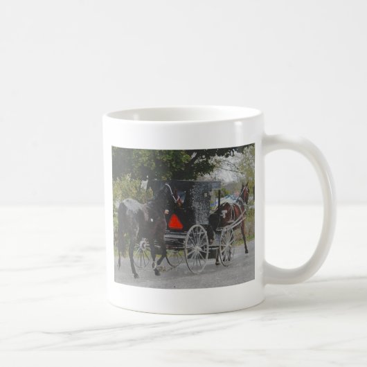 新しい馬を楽しい方法で家に帰る コーヒーマグカップ (右)