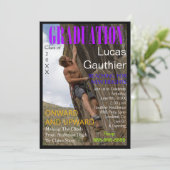 新しい高さの卒業の雑誌カバーの招待 招待状 (スタンド正面)