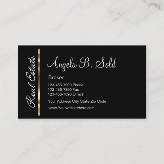 新しい高級実在不動産名刺 名刺 (正面)