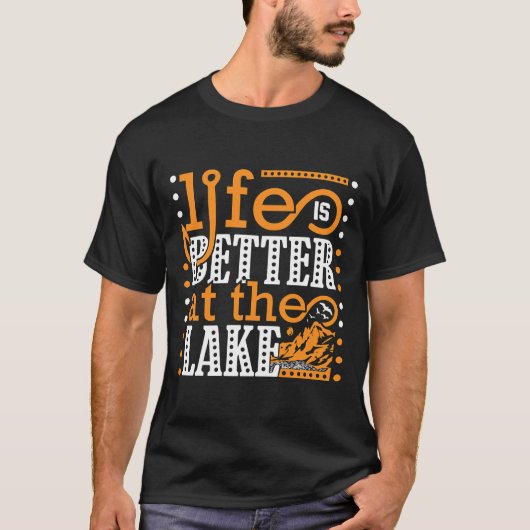 新しい魚釣り生活は湖で良い Tシャツ (正面)