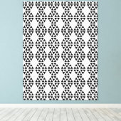 新しい黒と白の三角形、シームレスなパターン キャンバスプリント (インサイチュ (ウッドフロア))